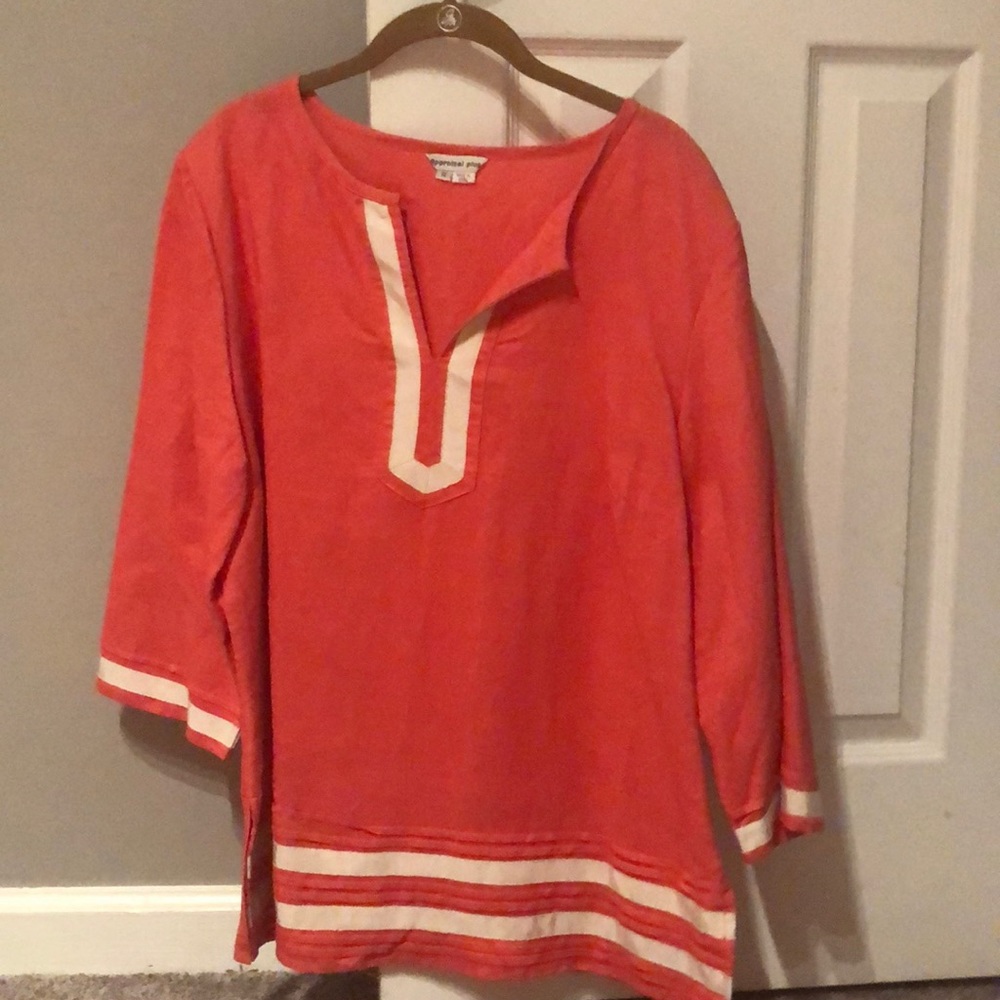 Coral blouse